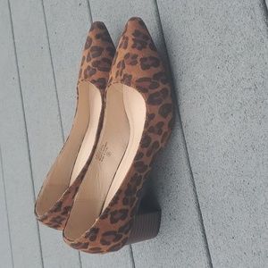 Chase + Chole Leopard Print Scott-1 Chunky Heels Size 9